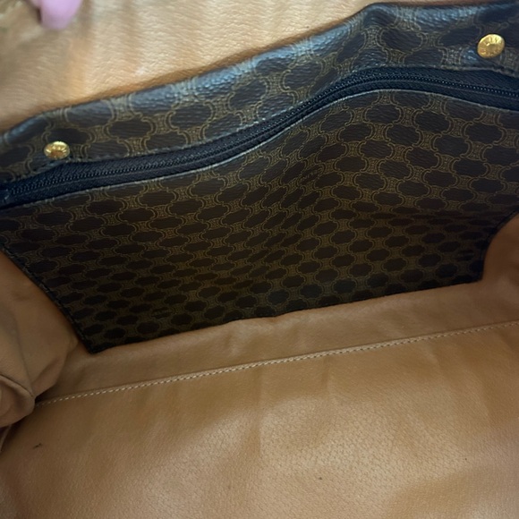 Celine Macadam Boston Triomphe coated canvas and leather handbag. - Picture 12 of 12